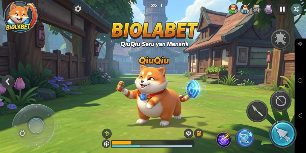 Tampilan gameplay QiuQiu yang seru dan interaktif di BIOLABET.