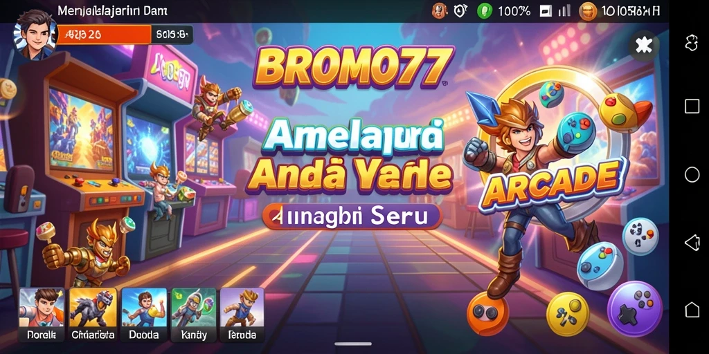 Screenshot BROMO77 menampilkan gameplay yang penuh warna dan tantangan seru.
