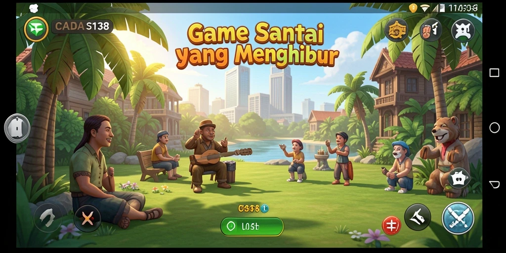 Screenshot gameplay CADAS138 yang penuh warna dan menyenangkan.