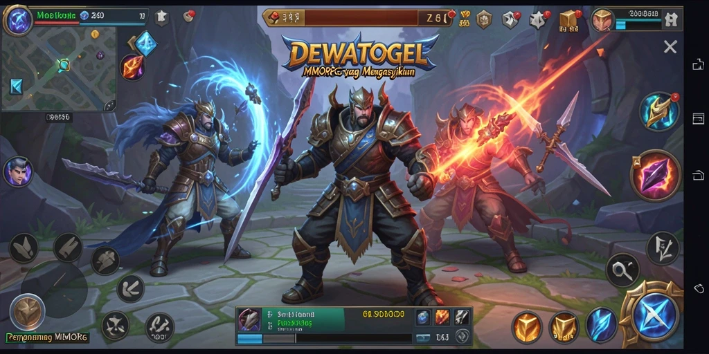 Screenshot game DEWATOGEL menampilkan karakter dan pertempuran yang mendebarkan.