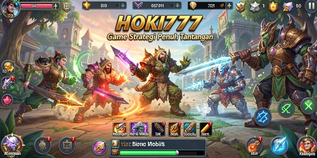 Tangkapan layar HOKI777 menunjukkan aksi strategis mendebarkan dalam permainan.