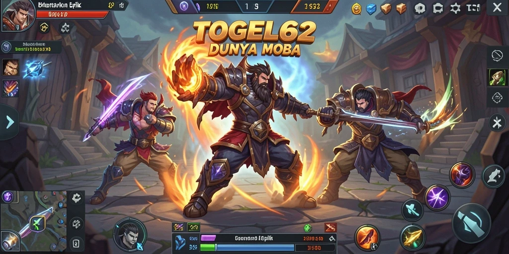Tangkapan layar dari gameplay menarik TOGEL62 di arena MOBA.